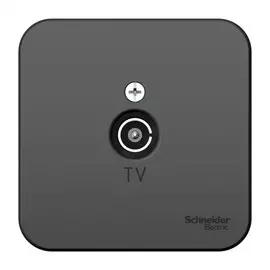 розетка tv, se blanca наруж антрацит изолир пластина se blnta000016
