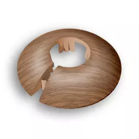 розетта напольная пвх 28 мм дуб темный идеал 2 шт