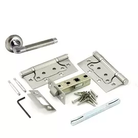 ручка дверная с защелкой без запия slt 100-п a-47hh/pc,цвет никель 100-п a-47hh/pc