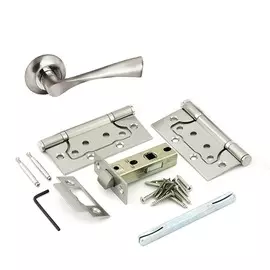 ручка дверная с защелкой без запия slt 100-п a-x11hh,цвет никель 100-п a-x11hh