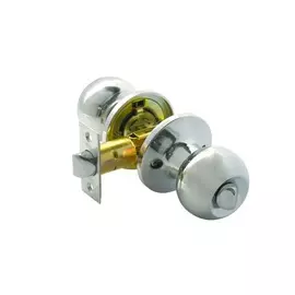 ручка дверная с защелкой с фиксатором Bussare,цвет хром 940000001254