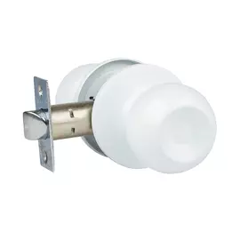 ручка дверная с защелкой trodos зш-05 без запия, цвет белый