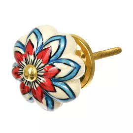 Ручка-кнопка Лотос ручная роспись BLUMEN HAUS 66110