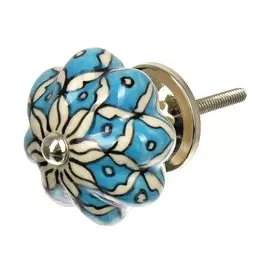 Ручка-кнопка Незабудка ручная роспись BLUMEN HAUS 66197