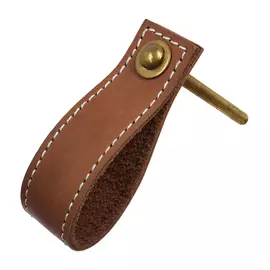 Ручка кожаная для мебели BLUMEN HAUS св.-коричневый 66312