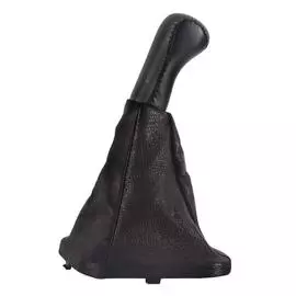 Ручка КПП ВАЗ 2101-07 нат. кожа в блистере /ЧЕРНЫЙ/