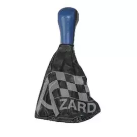 Ручка КПП ВАЗ 2108-99 нат. кожа в блистере /СИНИЙ/