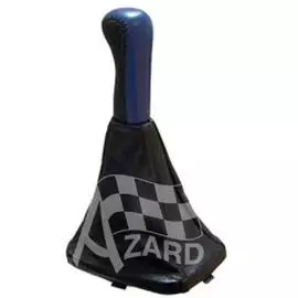 Ручка КПП ВАЗ 2110-12 РАМКА нат. кожа в блистере /СИНИЙ/