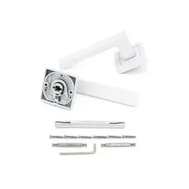 ручки дверные фабрика замков lizza, цвет белый матовый