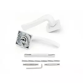 ручки дверные фабрика замков zione, цвет белый матовый