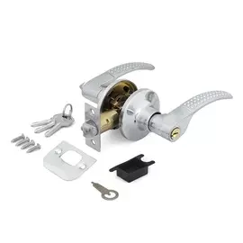 ручки дверные с защелкой под ключ palladium 3903,цвет хром