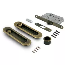 ручки с замком palladium 01bk ab (овальная ручка) для раздвижных дверей