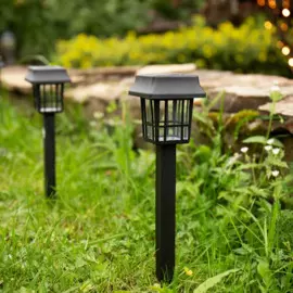 садовый светильник на солнечной батарее (slr-lnd-35) lamper