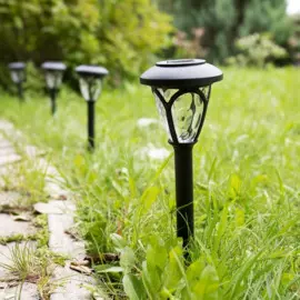 садовый светильник на солнечной батарее (slr-prs-40) lamper