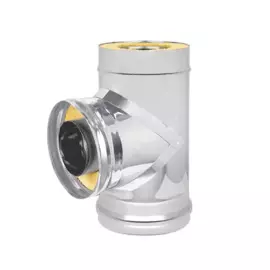 сэндвич-тройник оцинкованная и нержавеющия сталь д115х200