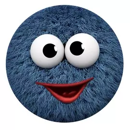 Санки-плюшка "Глазастик" d-45 см