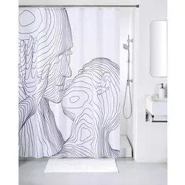 SCID150P, black&amp;white, Штора для ванной комнаты, 200*180 см