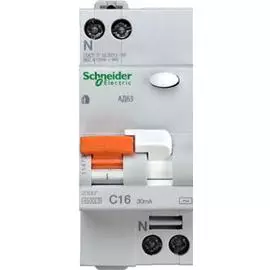 SE Домовой АД63 Дифференциальный автоматический выключатель 1P+N 16А 30мА