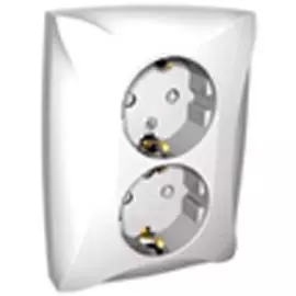 SE Дуэт Бел Розетка 2-ая с/з с защитными шторками