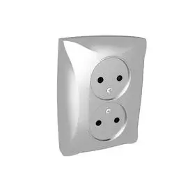 SE Дуэт Серебро Розетка 2-ая б/з