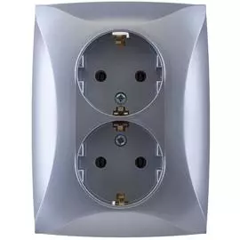 SE Дуэт Серебро Розетка 2-ая с/з
