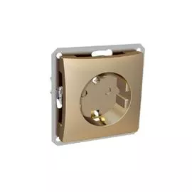 SE Дуэт Шампань Розетка с/з с защитными шторками