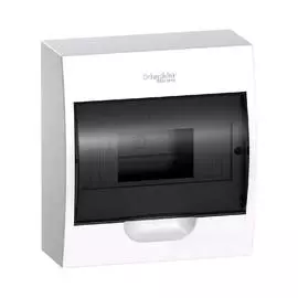 SE EASY 9 Корпус навес. с прозрач. дв. 1ряд/8мод,IP40,IK07,63А,2 клеммы