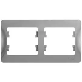 SE Glossa Алюминий Рамка 2-я, горизонтальная