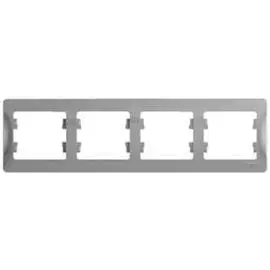SE Glossa Алюминий Рамка 4-я, горизонтальная