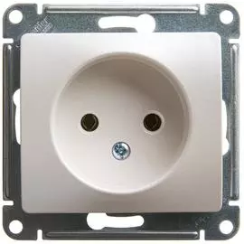 SE Glossa Перламутр Мех Розетка без заземления, 16А