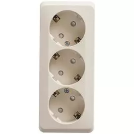 SE Этюд наруж Крем Розетка 3-ая с/з со шторками 16А 250B