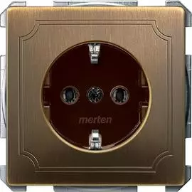 SE Merten SD Античная латунь Розетка с/з безвинт.зажим