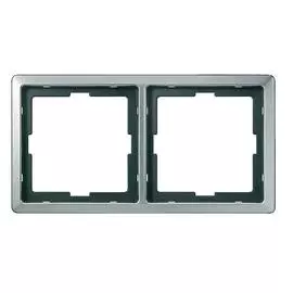 SE Merten SD Artec Сталь Рамка 2-ая (термопласт)