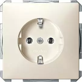 SE Merten SD QuickFlex Беж Розетка с/з (термопласт) безвинт.зажим