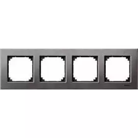 SE Merten SM M-Elegance Серый родий Рамка 4-ая