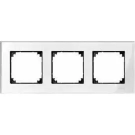 SE Merten SM M-Elegance Стекло Белое Рамка 3-ая