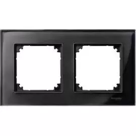 SE Merten SM M-Elegance Стекло Черное кальцит Рамка 2-ая