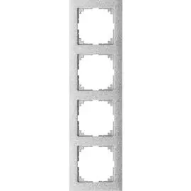 SE Merten SM M-Pure Алюминий Рамка 4-ая