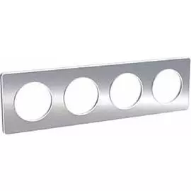 SE Odace Полированный алюминий/Белый Рамка 4-я