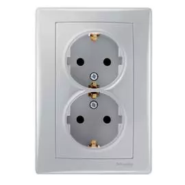 SE Sedna Алюминий Розетка 2-я с/з литая