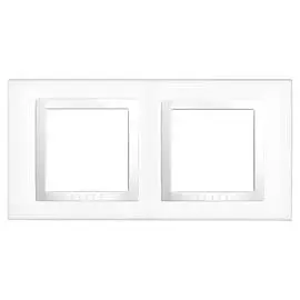 SE Unica Хамелеон Бел/бел Рамка 2-ая гориз