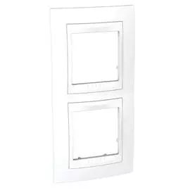 SE Unica Хамелеон Бел/бел Рамка 2-ая вертик