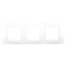 SE Unica Хамелеон Бел/бел Рамка 3-ая гориз