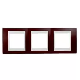 SE Unica Хамелеон Гранат/Бел Рамка 3-ая горизонтальная