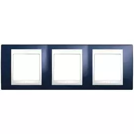 SE Unica Хамелеон Индиго/Бел Рамка 3-ая гориз