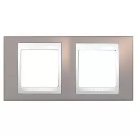 SE Unica Хамелеон Коричневый/Бел Рамка 2-ая гориз