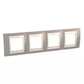 SE Unica Хамелеон Коричневый/Беж Рамка 4-ая гориз