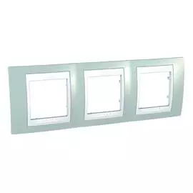 SE Unica Хамелеон Морская волна/Бел Рамка 3-ая горизонтальная