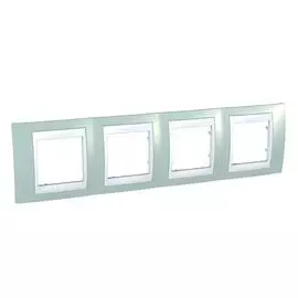 SE Unica Хамелеон Морская волна/Бел Рамка 4-ая горизонтальная