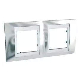 SE Unica Хамелеон Серебро/Бел Рамка 2-ая гориз